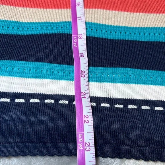 Alfred Dunner Sweater Womens XL Multi Colored Striped Knit Top Acrylic Casual - Picture 11 of 11